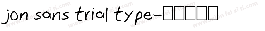 jon sans trial type字体转换